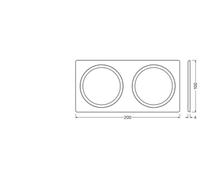Foco empotrable SPOT FRAME 100X200 2X D68 BK 4099854460081