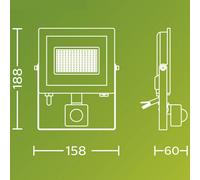 Foco exterior LED Philips Lois UE Sensor, 14 W, 5000 K IP65