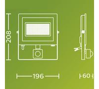 Foco exterior LED Philips Lois UE Sensor, 24 W, 3000 K IP65