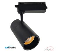Foco LED 30W Negro para Carril Monofásico 24º, Orientable, Gran luminosidad 3000Lm, UGR11, NO FLICK, Focos Techo Iluminación Comercial, Tiendas, Escaparates Black Natural light
