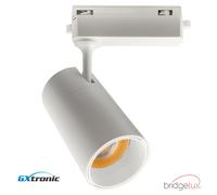 Foco LED 30W Negro para Carril Monofásico 24º, Orientable, Gran luminosidad 3000Lm, UGR11, NO FLICK, Focos Techo Iluminación Comercial, Tiendas, Escaparates White Warm light