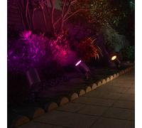 Foco LED con pica de tierra Hama Smart, negro, WLAN, IP65 RGBW atenuable