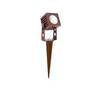 Foco LED cuadrado ZAS Beneito 7W IP65 color Corten - Beneito & Faure