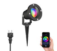 Foco LED de jardín DUK negro piqueta de suelo para exterior aluminio IP65 in
