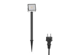 Foco LED de jardín FLIN con pica de tierra 40cm base y enchufe para exterior