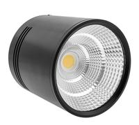 Foco LED de superficie Lámpara COB 12W 220VAC 6000K negra 100mm - BeMatik