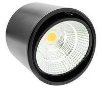 Foco LED de superficie Lámpara COB 12W 220VAC 6000K negra 115mm - BeMatik