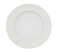 Foco LED empotrable de techo - 6 W - blanco neutro (~ 4500 K); redondo empotrable plano blanco