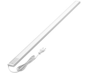 Foco LED empotrable Oktaplex, aluminio plano, con interruptor, 90 cm, 3000K, luz blanca cálida