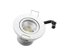 Foco LED empotrable orientable spot 3 W punto luz vitrina escaleras IP20 orificio 45 mm