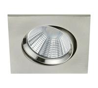 Foco LED empotrable Pamir cuadrado (5,5 W, Color de luz: Blanco cálido, Níquel mate)