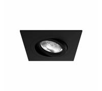 Foco LED empotrable Zio de 50 mm GU10, negro mate, inclinación ajustable de 45° y rotación de 360°, IP20 para techos - Beneito & Faure