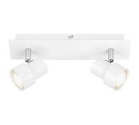 Foco LED foco de techo giratorio y giratorio 2x GU10 cada 5W blanco Briloner