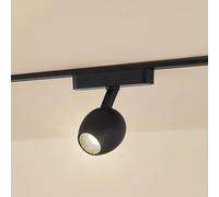Foco LED Lindby 48 V Lumaro, negro, Ø 6,2 cm, atenuable