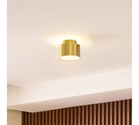 Foco LED Lindby Nivoria, 11 x 9 cm, dorado, metal