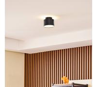 Foco LED Lindby Nivoria, 11 x 9 cm, negro, metal