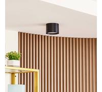 Foco LED Nivoria de Lindby, Ø 12 cm, 15 W, negro, metal