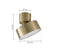 Foco LED Nivoria de Lindby, Ø 14 cm, color dorado, orientable