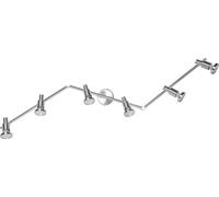 Foco LED OSRAM GU10, con 6 bombillas, orientable, con tecnología LED OSRAM, luz blanco cálido (2700 K), para techo y pared, acabado níquel, 15,6W, 1380 lúmenes