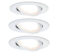 Foco LED Paulmann Nova Coin, juego de 3, aluminio, orientable, 2700 K