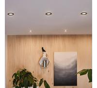 Foco LED Paulmann Nova Coin, juego de 3, negro, orientable, 2700 K