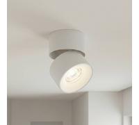 Foco PRIOS, Rotari basic, 1 luz, blanco, Ø 9 cm, GU10