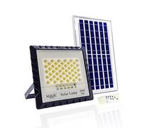 Foco Proyector 200W 200LED con Panel Solar Fotovoltaico, Mando a Distancia y Sensor de Encendido Automático. Foco Solar IP67 con Luz Blanca, Iluminación de Exteriores, Patio, Jardín, Camino, Garaje.