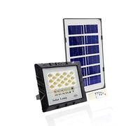 Foco Proyector 50W 72LED con Panel Solar Fotovoltaico, Mando a Distancia y Sensor de Encendido Automático. Foco Solar IP67 con Luz Blanca, Iluminación de Exteriores, Patio, Jardín, Camino, Garaje.