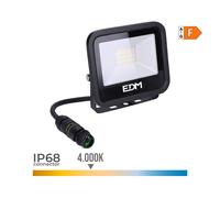 FOCO PROYECTOR LED 20W 1520lm 4000K LUZ DIA BLACK SERIES 12,4x10,6x2,8cm EDM