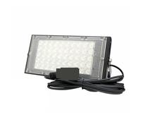 Foco Reflector Led De 50W For Exteriores, 12v Voltios, Luz Seguridad Portátil, Conectar Con Batería Garaje en el jardín(Black Shell)