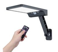 Foco Solar Exterior, COLBOR Farolas Solares LED Pared Jardín con Sensor de Movimiento con 3 Modos Ajustables IP65 Farolas Potente Impermeable con Control Remoto, Foco-Solar-Exterior-Farola-Luz