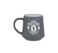 FOCO Taza con base grande gris con licencia oficial del Manchester United FC