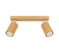 Sollux Lighting Focos de techo Karbon Oro 2 SL.1561 – 2x10 W, aluminio, 2 pantallas