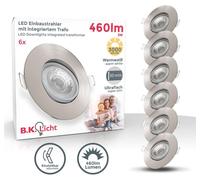 Focos empotrables LED, orientables, tipo foco, lámpara ultrafina para techo, grado de protección IP23, juego de 6 unidades