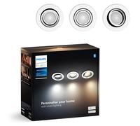 Philips Hue Milliskin - Lámpara LED empotrable inteligente, aluminio, 3 unidades 929003810901