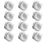 Focos LED empotrables techo Krog set de 12 blanco