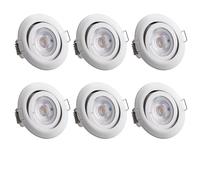 Focos LED empotrables techo Krog set de 6 blanco