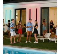 Focos para pared exterior, pack de 2, 1000 mm de largo, modernos, con luces LED RGB. Rango de temperatura de color: 2700K-6000K. Grado de protección IP65, resistentes al agua y a la corrosión. Focos r