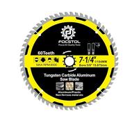 FOCSTOL Hoja Sierra Circular para Aluminio 184mm x 15,875mm - Disco para Corte con 60 Dientes Para Cortar Aluminio Metales No Ferrosos Plástico