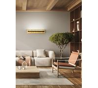 Foglia: Lámpara de pared LED de 18W, con temperatura de color ajustable de 2700K a 4000K, longitud de 63 cm, ángulo de ajuste de 340°, flujo luminoso de 1440 lm, índice de protección IP20. Marca: Pere