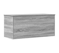 Foknhdi Baúl gris Sonoma 100 x 42 x 46 cm caja de almacenamiento de madera | Cofre versátil para dormitorio y sala de estar. Banco estable con tapa abatible y mucho espacio de almacenamiento.