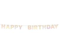 Folat 22208 Guirnalda Banner de Cumpleaños Guirnalda de letras - HAPPY BIRTHDAY - Dreamy Pastels - Madera - 4 metros. Reutilizable Kit Decoración Cumpleaños de Colores Pastel
