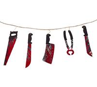 Folat 23747p1 Halloween guirnalda de blutige Herramientas 1,8 m de largo de 35 cm de ancho, multicolor