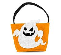 Folat 23875 Bolsa de truco o trato Fantasma - ¡Halloween BoOo! - 27x20x10 cm - Decoración de Halloween: calabaza, fantasma, araña, bruja