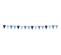 Folat 24318 Decoraciones de fiesta de papel azul Guirnalda de banderines - Bold Blue - 6 metros - Decoraciones para bodas, festivales, carnavales, decoración de cumpleaños, baby shower