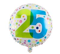 Folat - 25 cumpleaños Feliz cumpleaños Puntos Globo de papel de aluminio - 45 cm