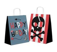 Folat 27473 Decoración Pirata Cumpleaños -Bolsas de regalo - Pirate Party - 20 x 27 cm - 6 piezas - fiesta pirata para niña y niño