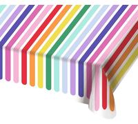Folat 27770 Decoración de cumpleaños y fiestas coloridas - Mantel - Stripetastic - 180 x 130 cm - Artículos de fiesta para niños y adultos