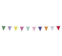 Folat 27784 Decoración de cumpleaños y fiestas coloridas - Guirnalda de Banderines - Poliéster/Algodón - Stripetastic - 6 m - Artículos de fiesta para niños y adultos