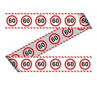Folat 28460 - Señal de tráfico para Fiestas (15 m, número 60), Color Rojo y Blanco, tamaño estándar